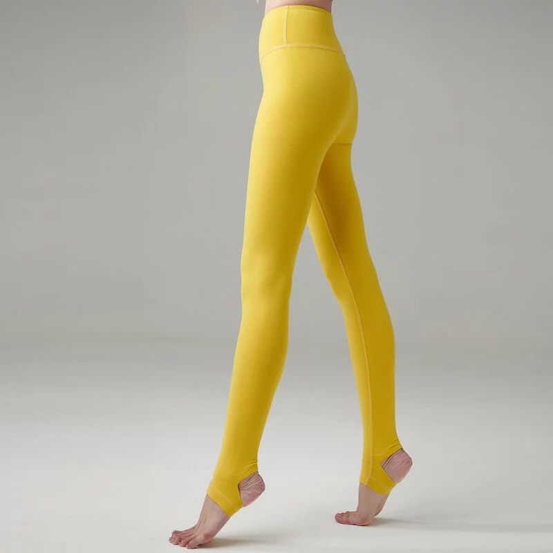 YOGA FLOW Basia Pants - 長版修身踩腳褲 - 芥末黃 Mustard Yellow, , large