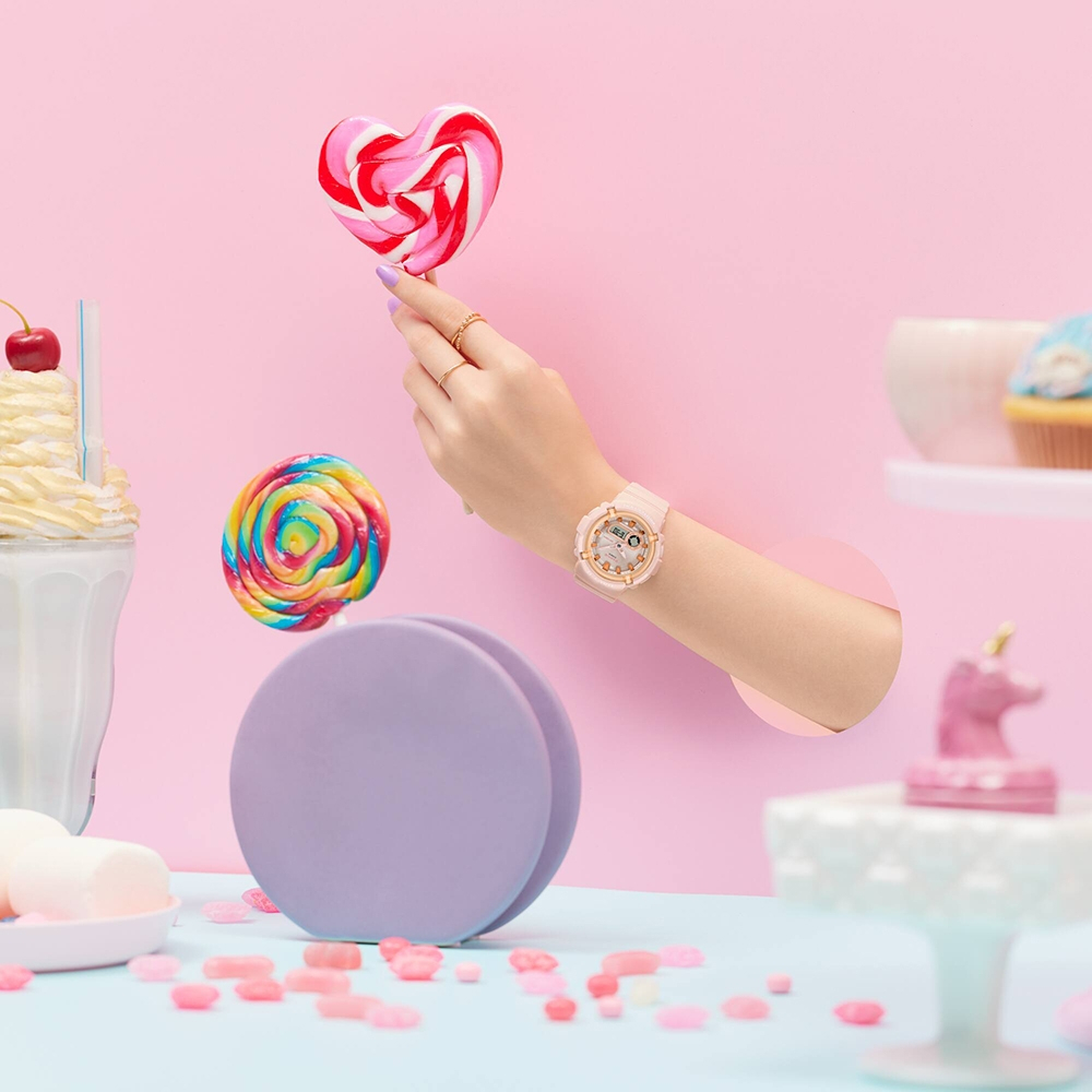 CASIO 卡西歐 BABY-G 水蜜桃糖果雙顯手錶 BGA-280SW-4A, , large