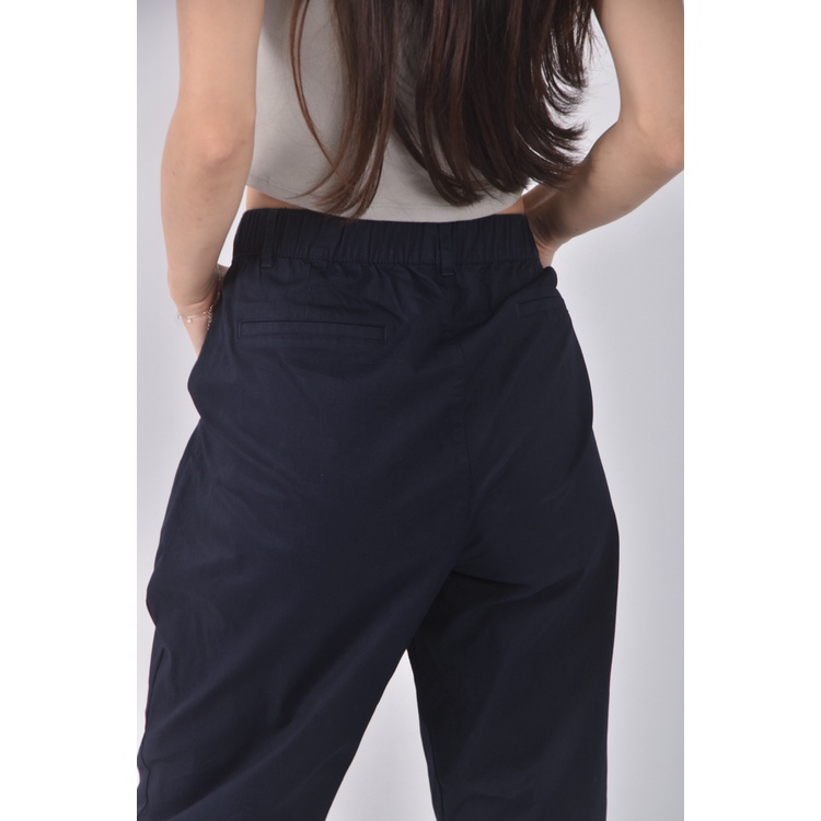 (XL) giordano高腰棉質素面藍色長褲二手衣, , large