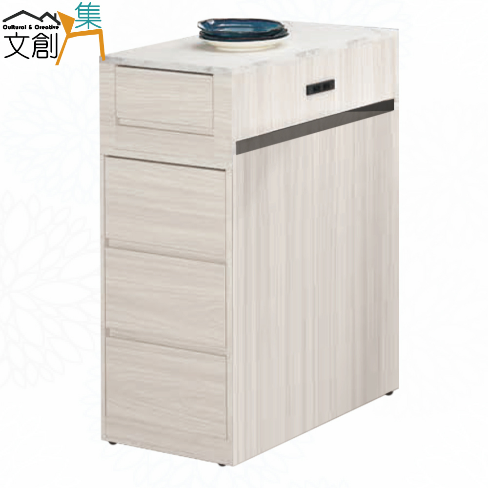 【文創集】寶亞雙色1.3尺四抽中島桌櫃(客約商品), , large