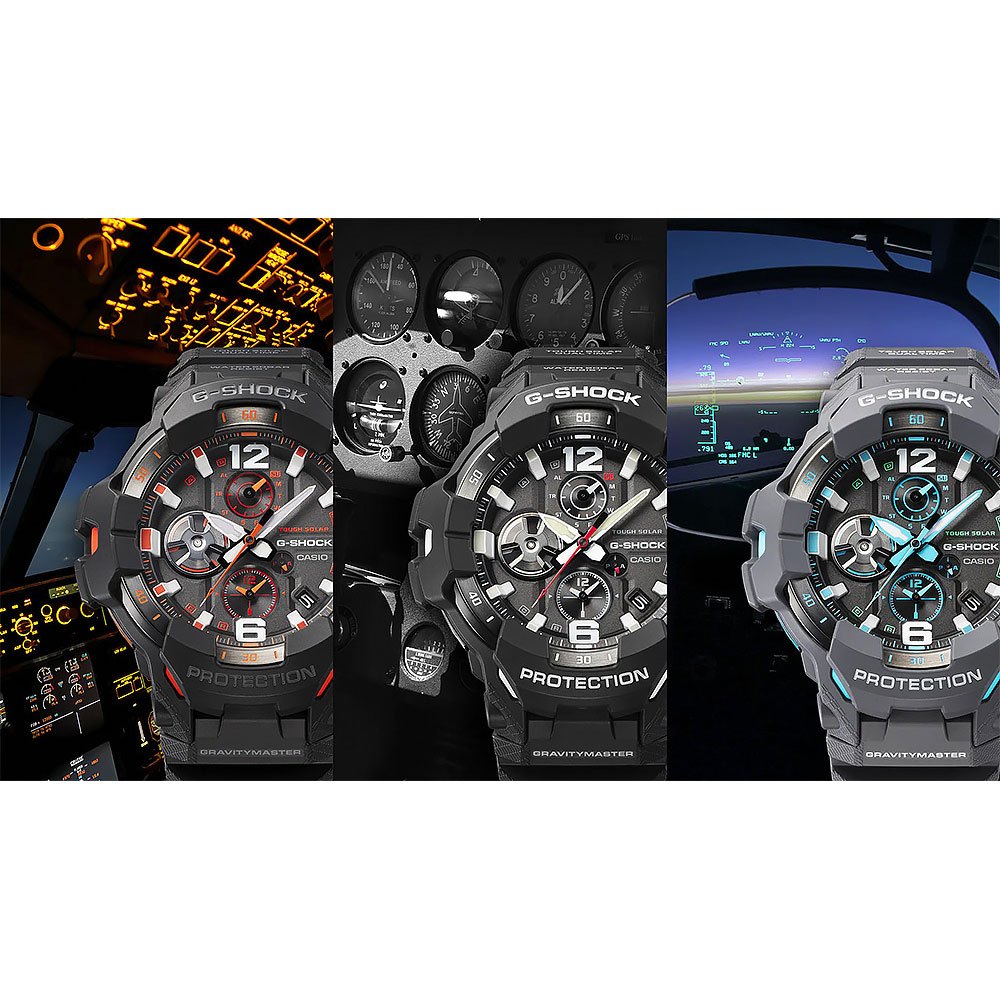 CASIO卡西歐 G-SHOCK MASTER OF G專業航空錶 太陽能藍芽飛行錶 GR-B300-1A4, , large