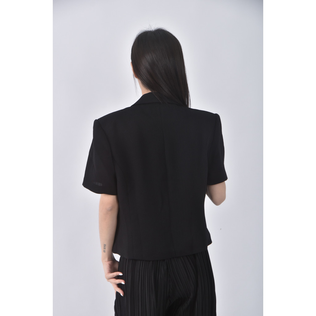 (L) pass素面黑色外套二手衣, , large