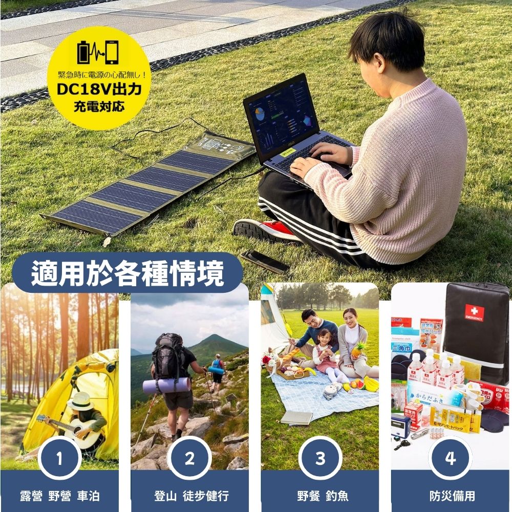 【emirai】High Mobility 40W Foldable Adventure Solar Panel, , large