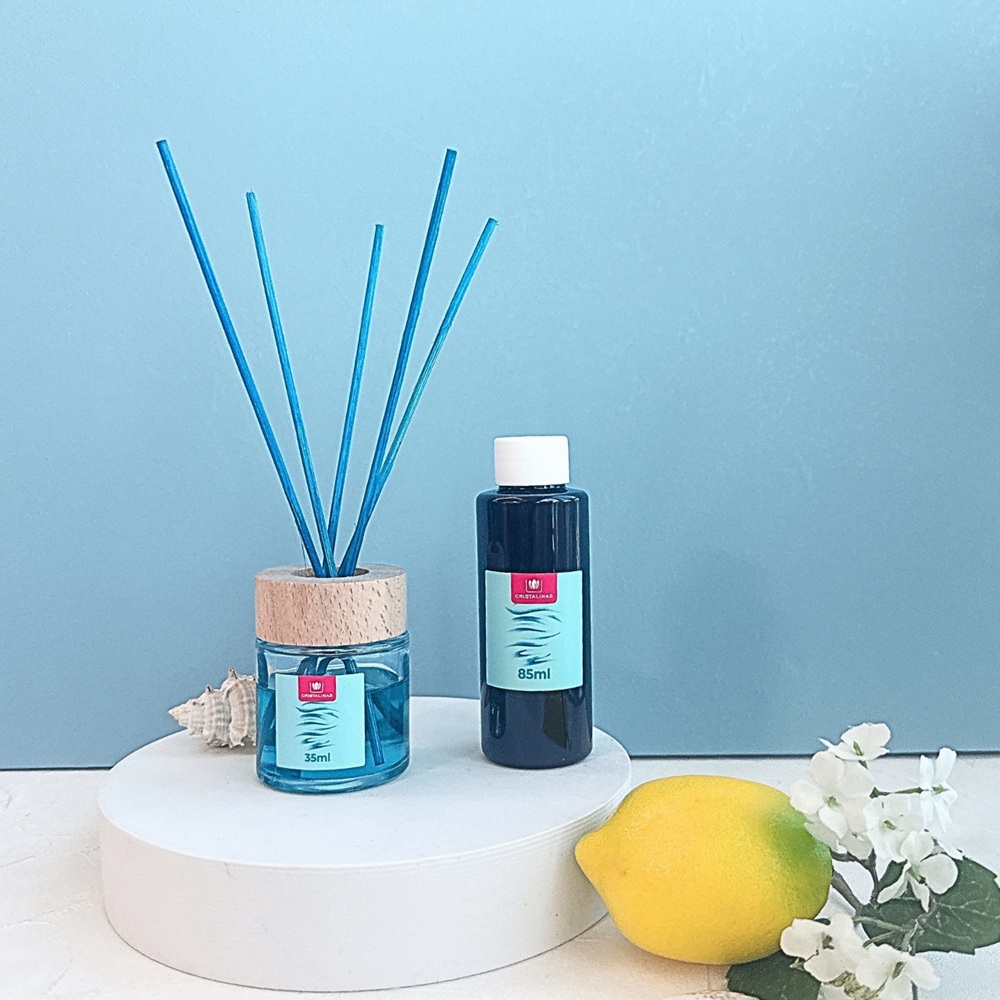 [西班牙CRISTALINAS] 經典室內擴香特惠組 _海洋微風( 經典35ml+ 補充瓶85ml) 無酒精 擴香瓶 清新香調 海洋香調 佛手柑, , large