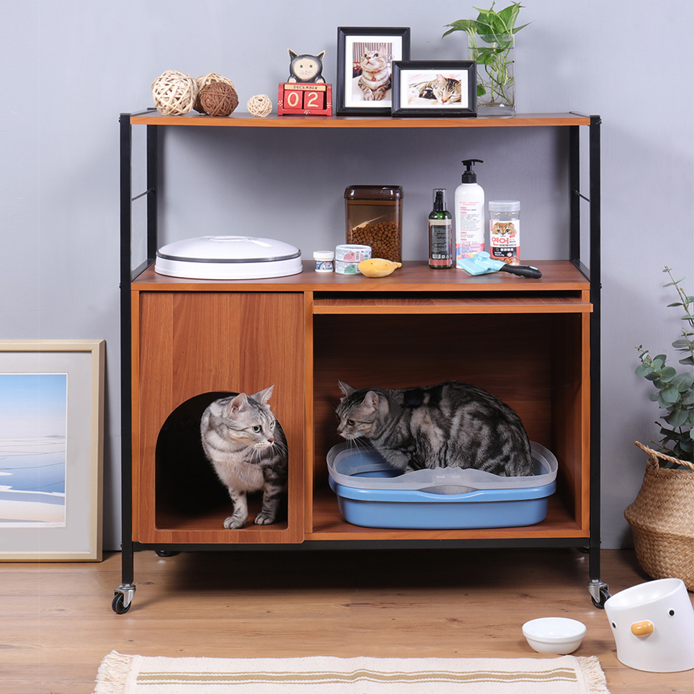 《C&B》貓家具-隱藏式貓砂櫃多用途居家收納置物櫃/台灣生產, , large