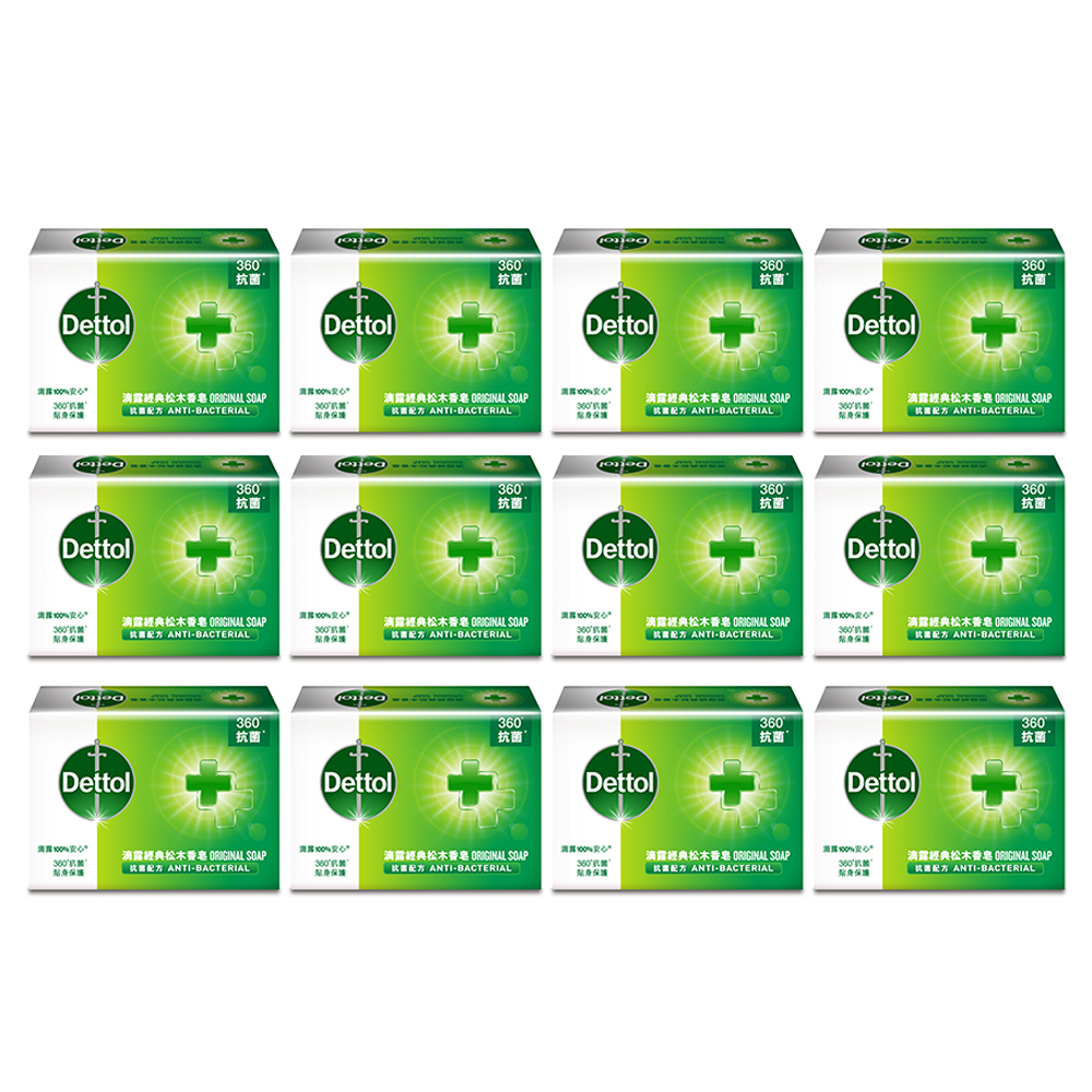 [Dettol 滴露]經典松木香皂100g x12顆, , large