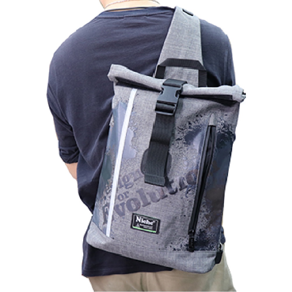 【Niche 樂奇】捲摺式單肩後背包 N-5206 防水跨肩背包 戶外休閒斜肩背包, , large