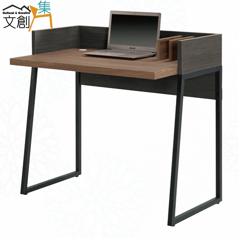 【文創集】諾爾雙色3尺開放鐵腳書桌(客約商品), , large