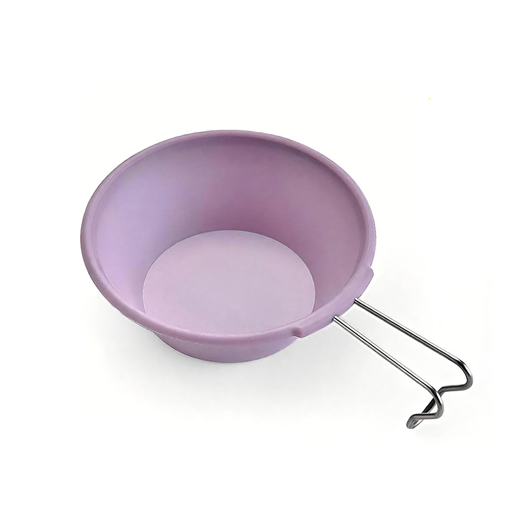 New food-grade durable camping serrata bowl in lavender purple (1 piece) (camping tableware, heat-resistant bowl, picnic bowl, portable outdoor bowl), , large