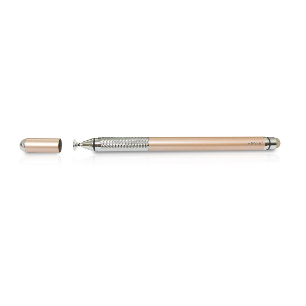 [DP23 Champagne Gold]eWish Professional Dual-Head Disc Capacitive Stylus Pen, 香檳金, large