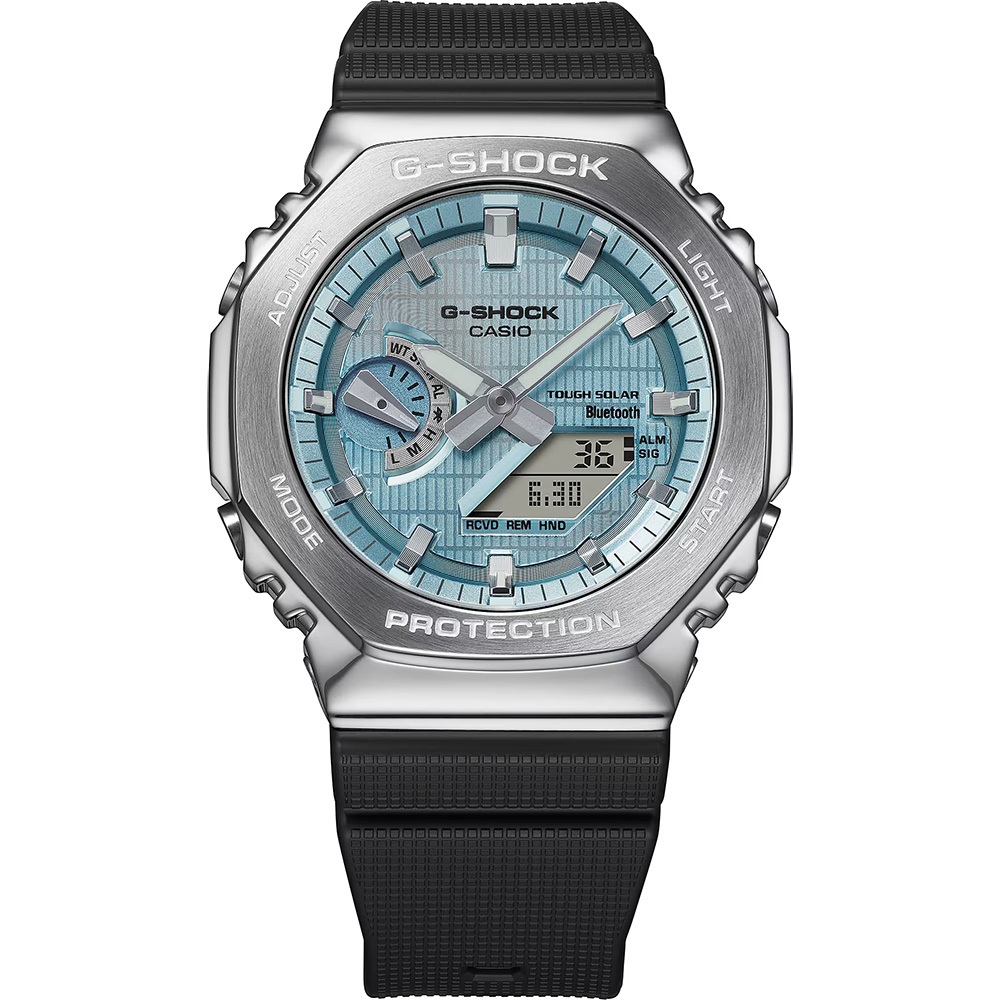 CASIO 卡西歐 G-SHOCK 八角太陽能藍芽手錶 GBM-2100A-1A2, , large