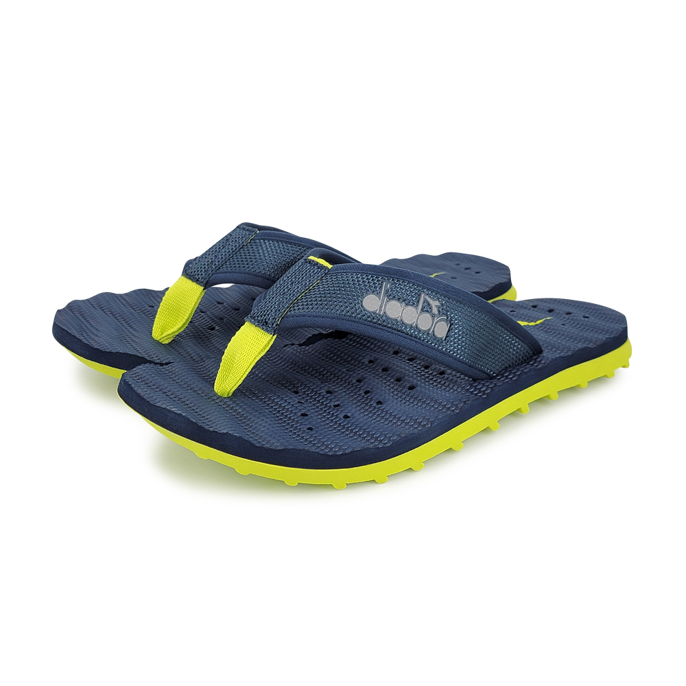 DIADORA迪亞多那 粗曠野人風夾腳拖 人字拖 拖鞋 Q彈 釋壓 耐走 透氣 排水 散熱 耐磨 防滑 黑 藍黃 藍 紅, , large