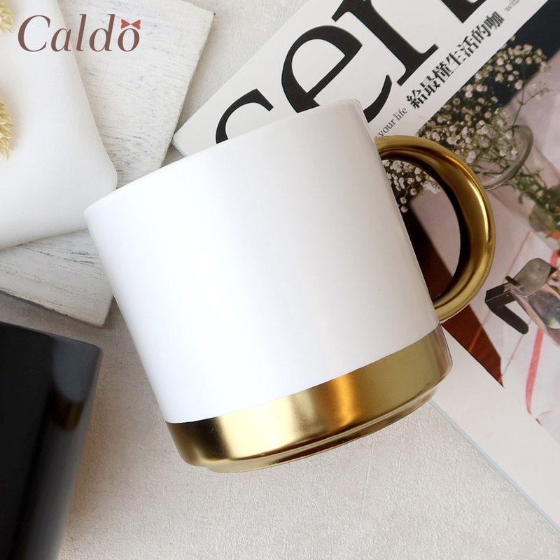 Matte gold handle mug  -  L-LAM226WH, , large