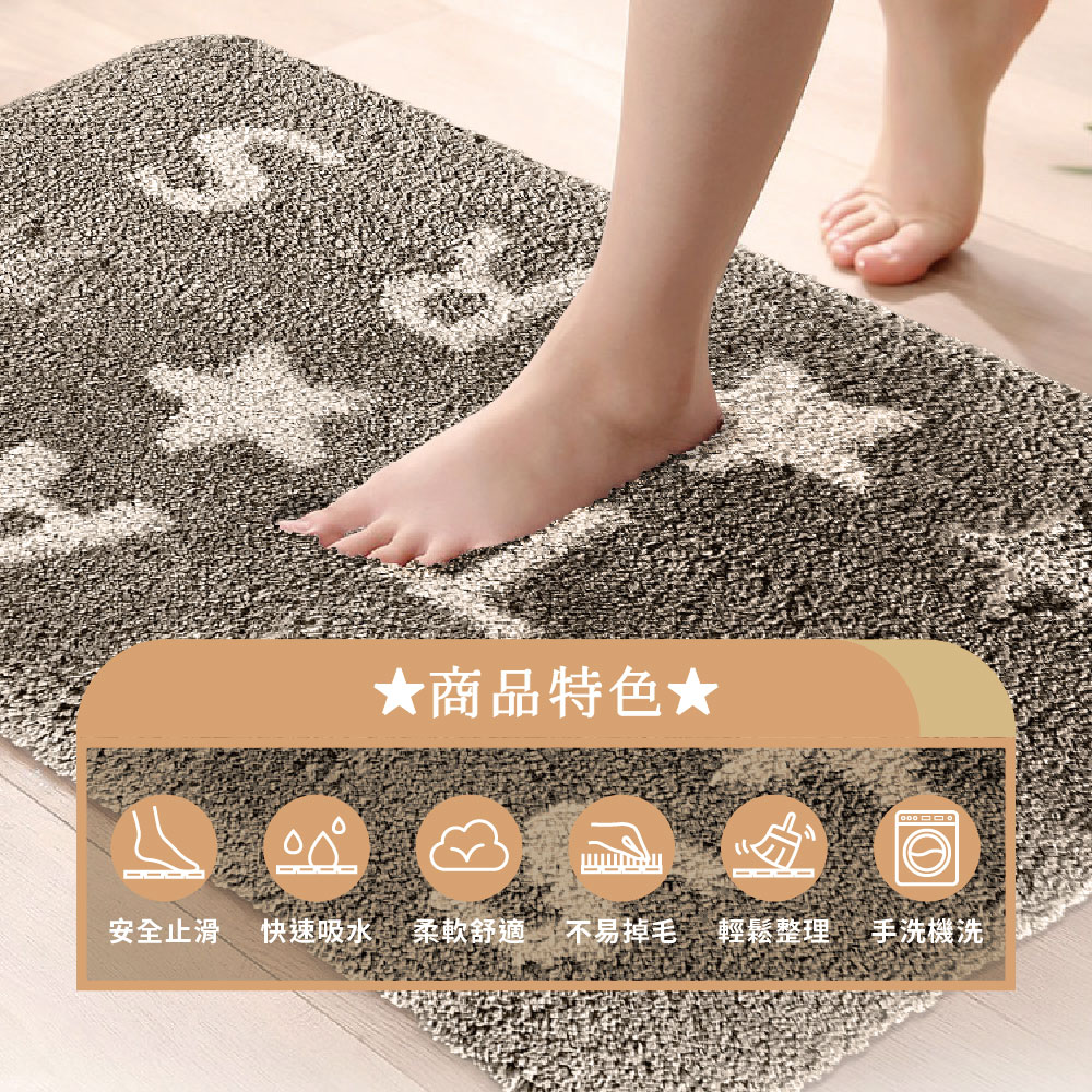 好好用造型壓紋地墊-STARS_約40x60cm, , large