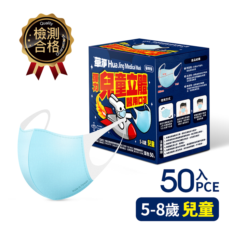 3D  Face Masks-ChildrensBlue, , large