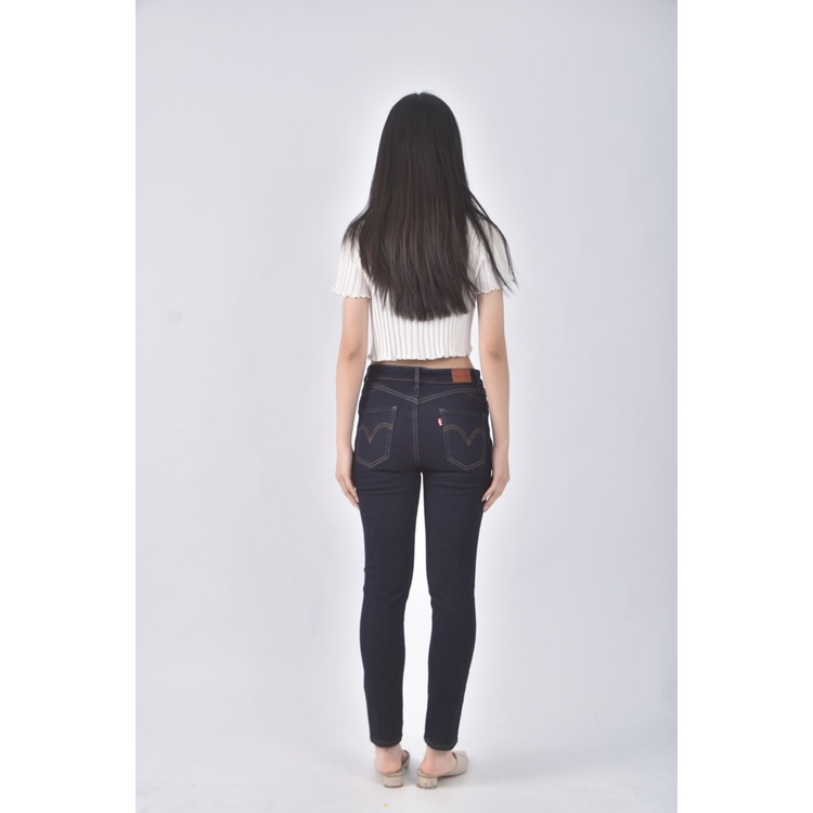(L) revel shaping high rise skinny丹寧牛仔質感棉質藍色長褲二手衣, , large