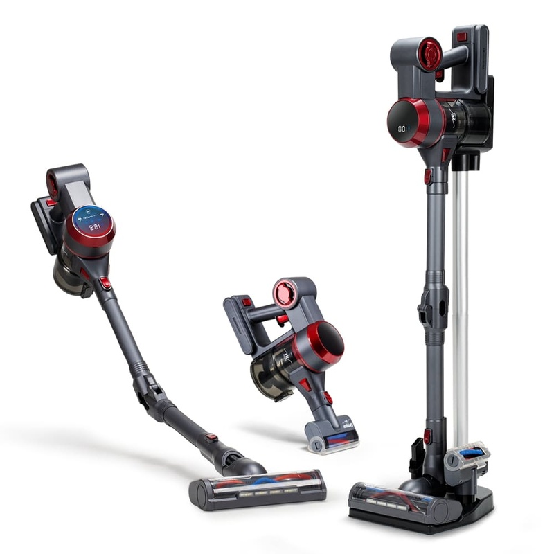 【MOLIJIA 魔力家】M181 自動AI感測手持式無線吸塵器-灰耀紅