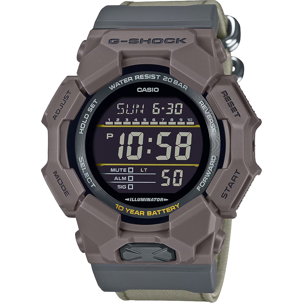 CASIO 卡西歐 G-SHOCK 天然染料 10年電力 電子手錶 學生錶 GD-010CE-5