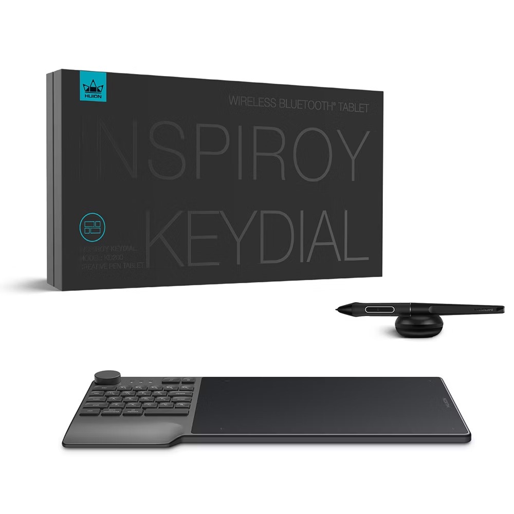 【HUION 繪王】 INSPIROY Keydial 藍牙繪圖板 /台 KD200, , large