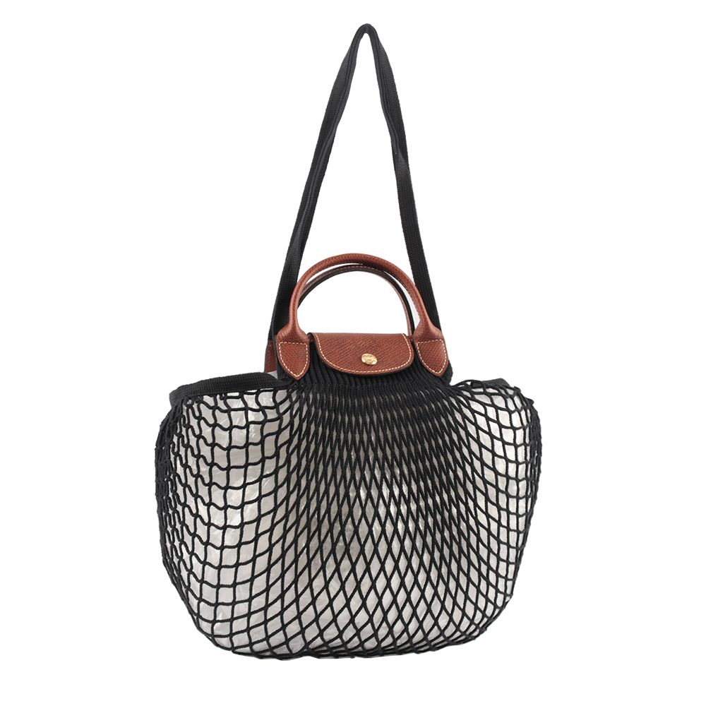 LONGCHAMP LE PLIAGE FILET 二用漁網包/黑色, , large