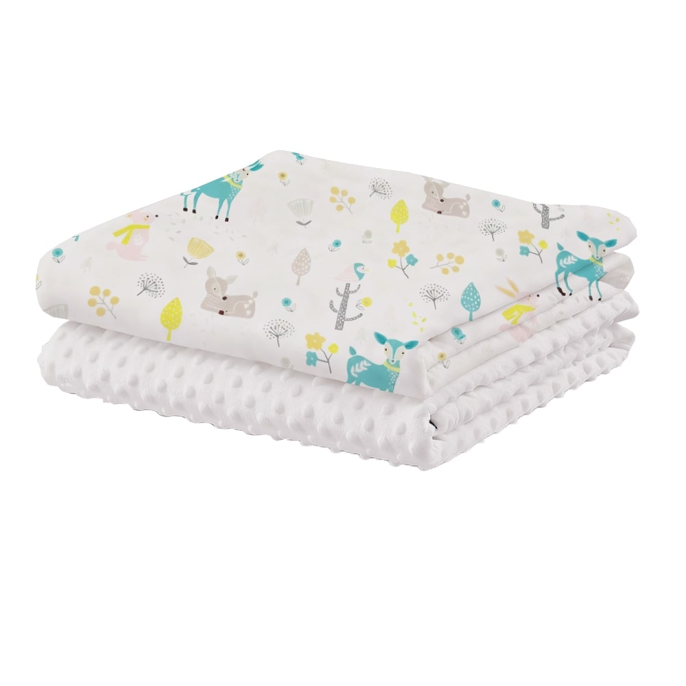 HABABY雙面魔豆毯小鹿款130x100cm, , large