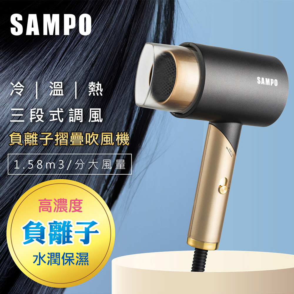 【心安購物】負離子摺疊吹風機1200W, , large