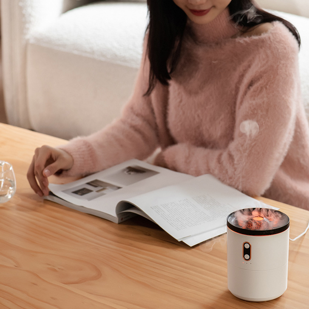 🌋火山造型 絕美水氧機🌋火焰噴霧 水母噴霧 兩種燈光 加濕器 保濕 大容量 智能噴霧 定時關機 香薰機 噴霧機 香氛機, , large