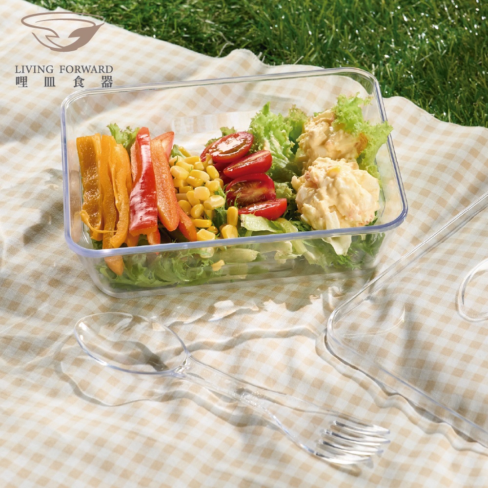 【哩皿食器】台灣製  食品級Tritan  三合一餐盒, , large