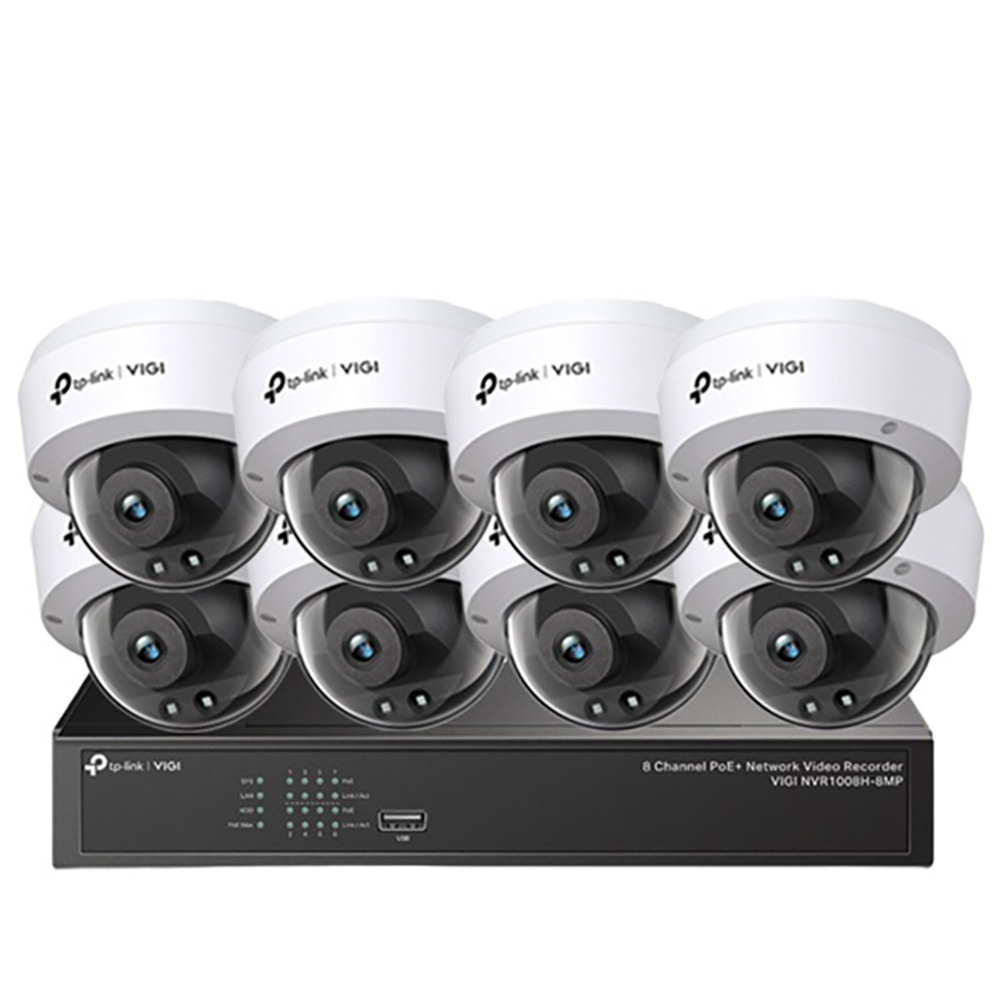 TP-LINK 昌運監視器組合 VIGI NVR1008H-8MP 8路主機+VIGI C230I 3MP網路攝影機*8, , large
