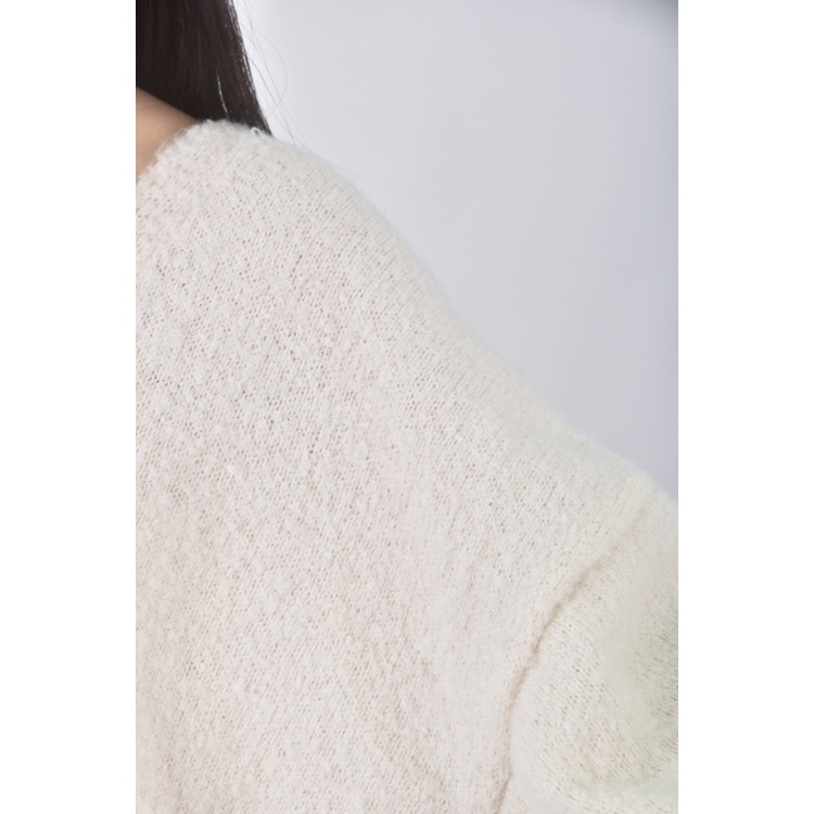 (F) 修身短版落肩白色外套二手衣, , large