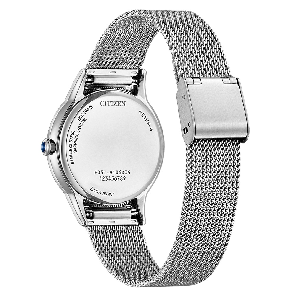 CITIZEN 星辰 L系列 非洲菊光動能米蘭帶女錶 EM1150-86D, , large