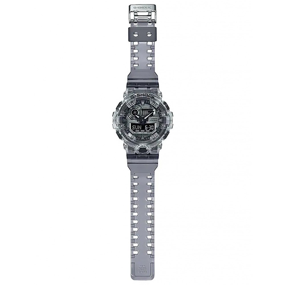 CASIO 卡西歐 G-SHOCK GA-700 80年代半透明金屬雙顯錶 GA-700SK-1A, , large