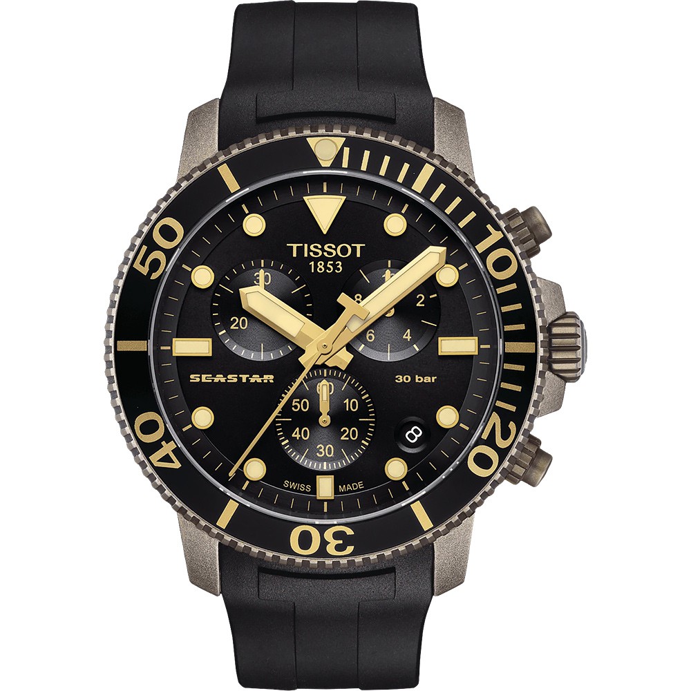 TISSOT 天梭 Seastar 1000 海洋之星300米潛水計時錶-45mm T1204173705101, , large