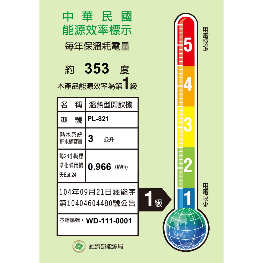POLAR 普樂 13L 不鏽鋼溫熱開飲機 台灣製 PL-821, , large