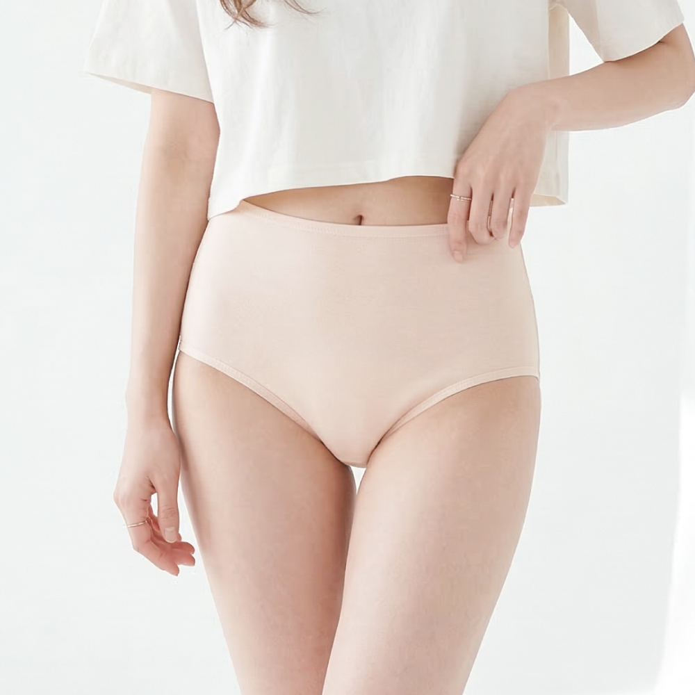 【Clany 可蘭霓】純棉長效抗菌中腰內褲 (M-2XL)｜加大尺碼 透氣包臀 2237-11 裸感膚, , large