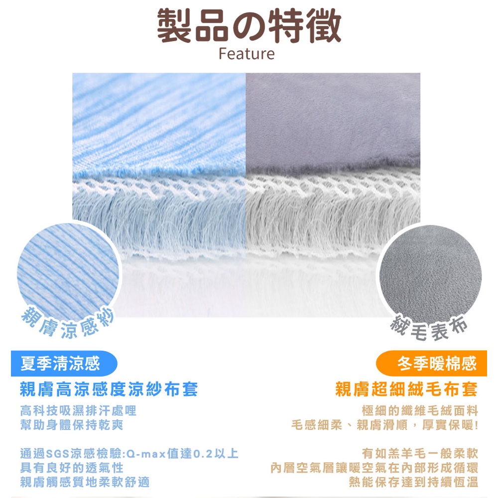 【日本旭川】AIRFit氧活力升級版多功能側睡輔助枕(大小超值組) 海馬枕 涼感 涼枕 長型抱枕 側睡枕 抱枕, , large