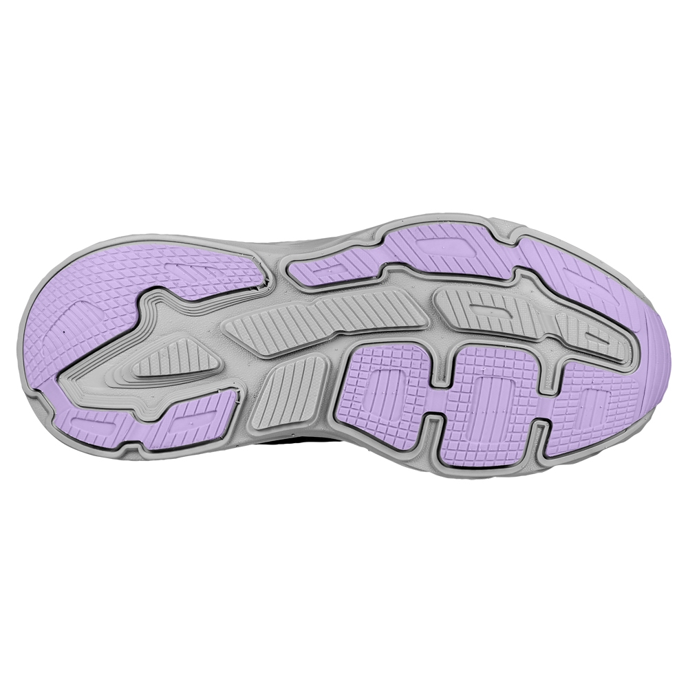 DIADORA迪亞多那 輕量避震慢跑鞋 女運動鞋 女鞋 透氣 針織 高彈鞋墊 緩震 回彈 吸震 厚底 耐磨 防滑 黑 紫, , large