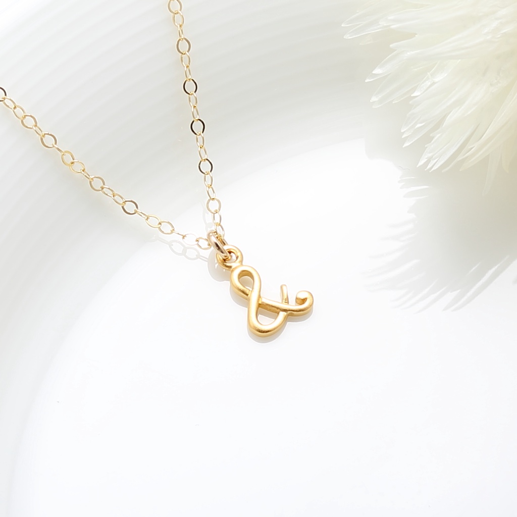 【Angel & Me】愛在一起 & and s925 純銀厚鍍 24k 純金 項鍊, , large