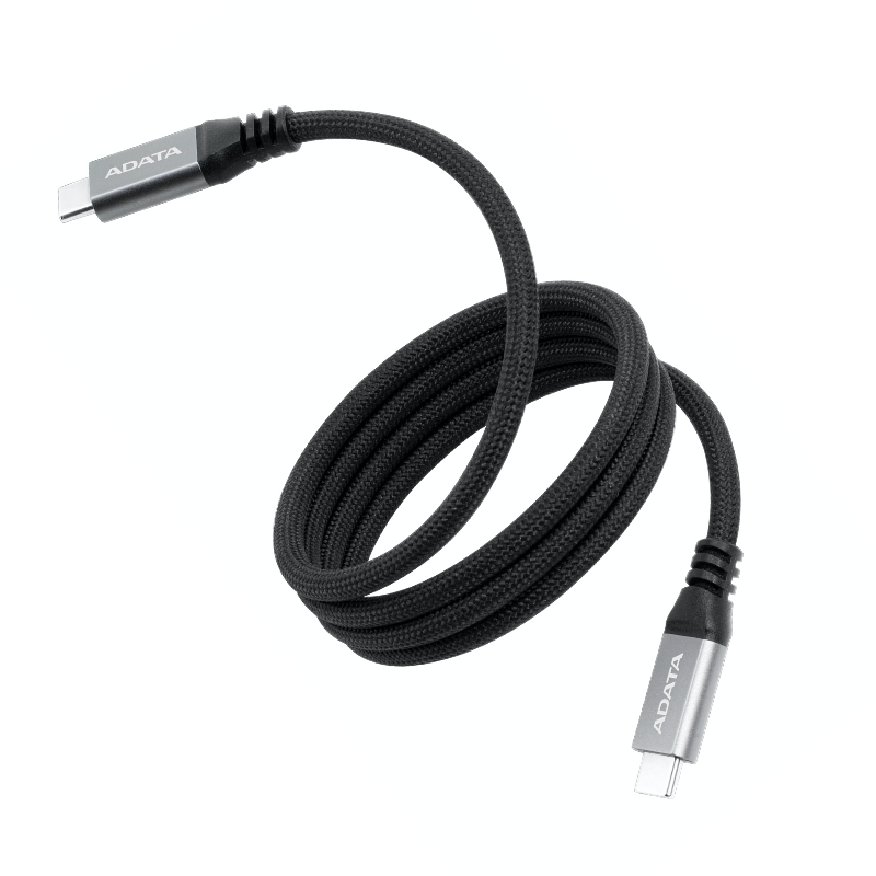 【ADATA 威剛】USB-C to USB-C 黑色 Magnetic Cable 100W 1M 磁吸 收納 編織 充電傳輸線, , large