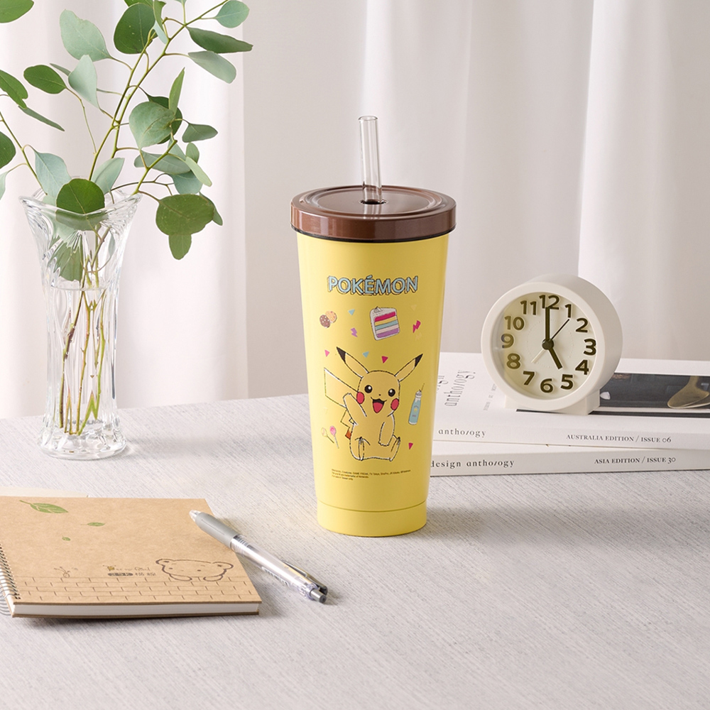 Pok&eacute;mon Ceramic Stainless Steel Straw Cup - Pikachu, , large