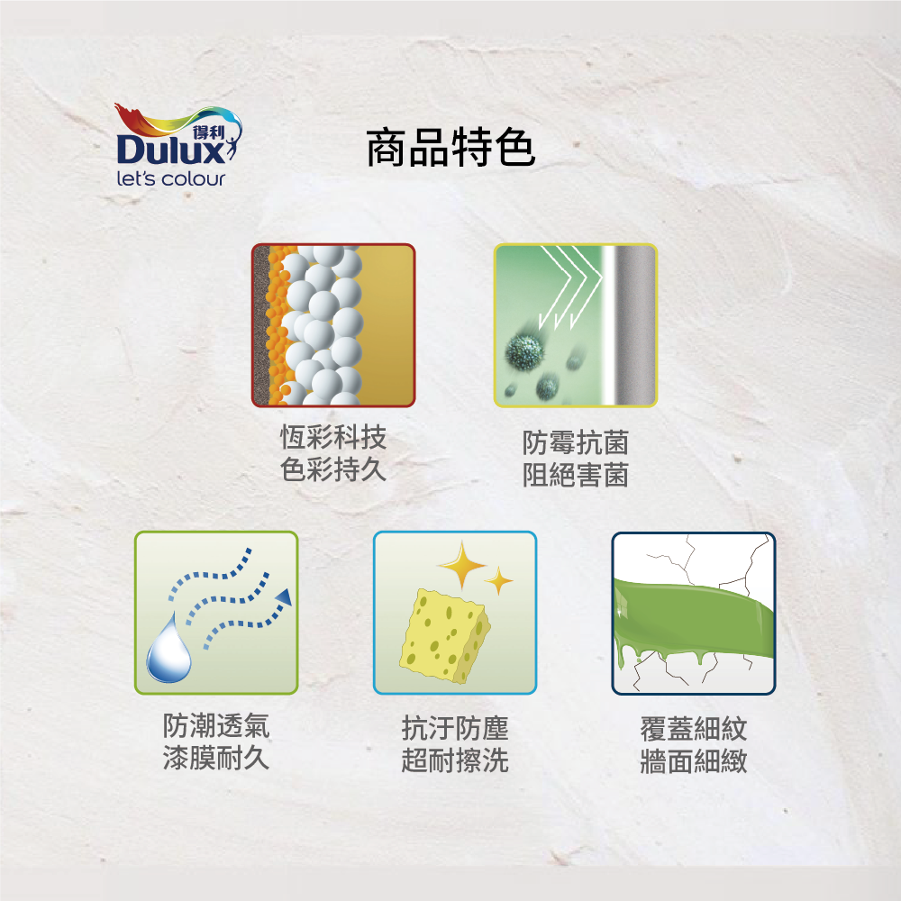 〔得利〕得利991K竹炭健康居乳膠漆2190玫瑰白, , large