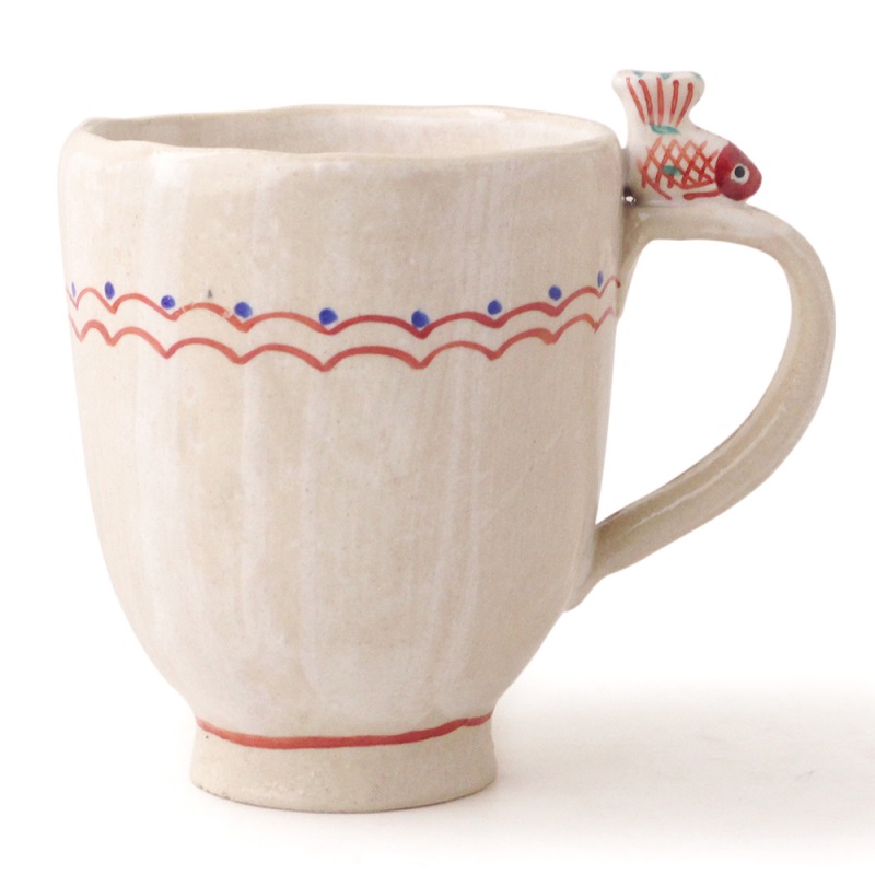 [豐名日本餐具] 4.0"馬克杯 年年有餘 / C04MG0-45, , large