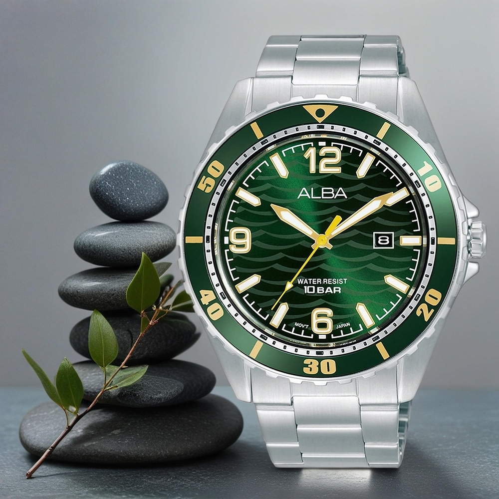 ALBA 雅柏 Active 運動風潮流手錶-42mm AG8N39X1/VJ32-X339G, , large