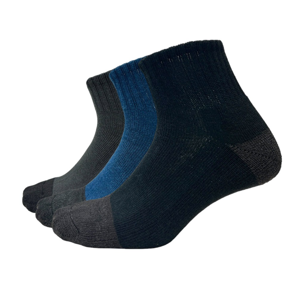 【BVD】石墨烯1/2乾爽氣墊男襪4入-加厚<灰>B582 襪子 短襪 除臭襪, , large