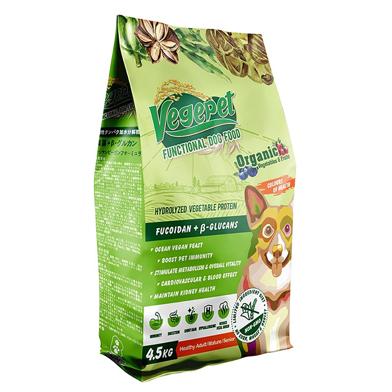 【VegePet 維吉】機能性素食狗飼料4.5kg-褐藻+葡聚醣, , large