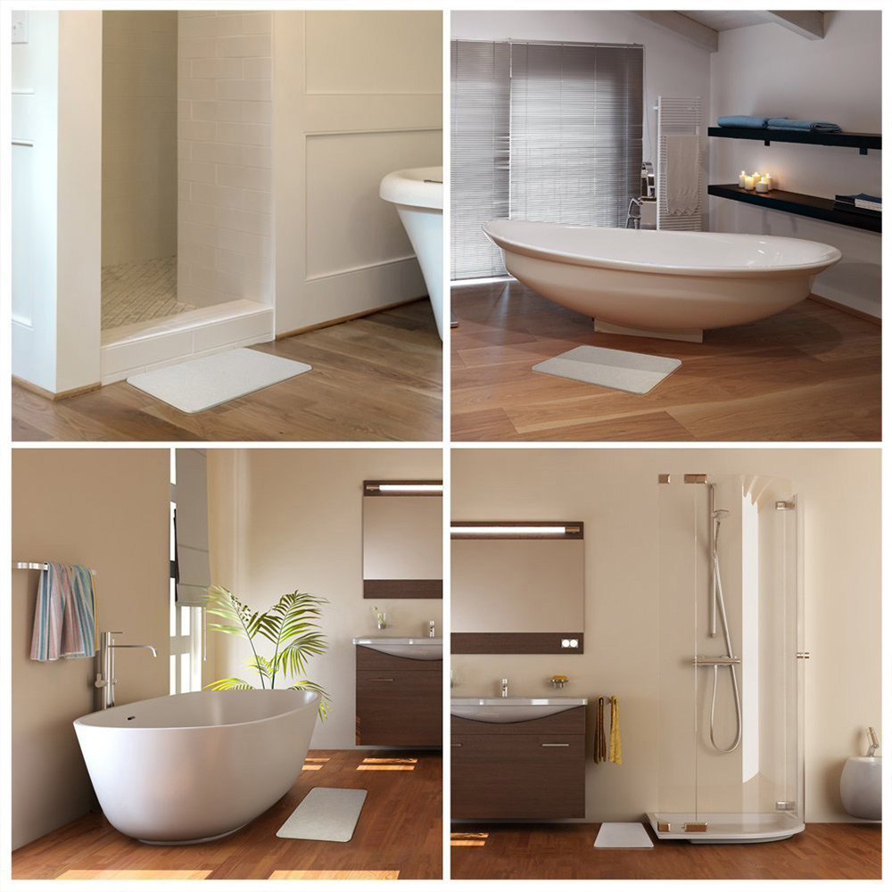 【百科良品】日本藤原境內版 日本製 珪藻土 足乾樂 超速吸水地墊 乾燥快超吸水墊(43x29x0.9cm)-M(日本建材級), , large