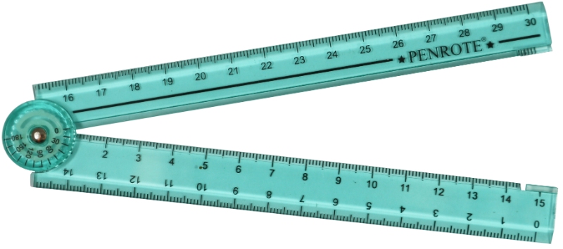 Aurora Folding Ruler &ndash; Green