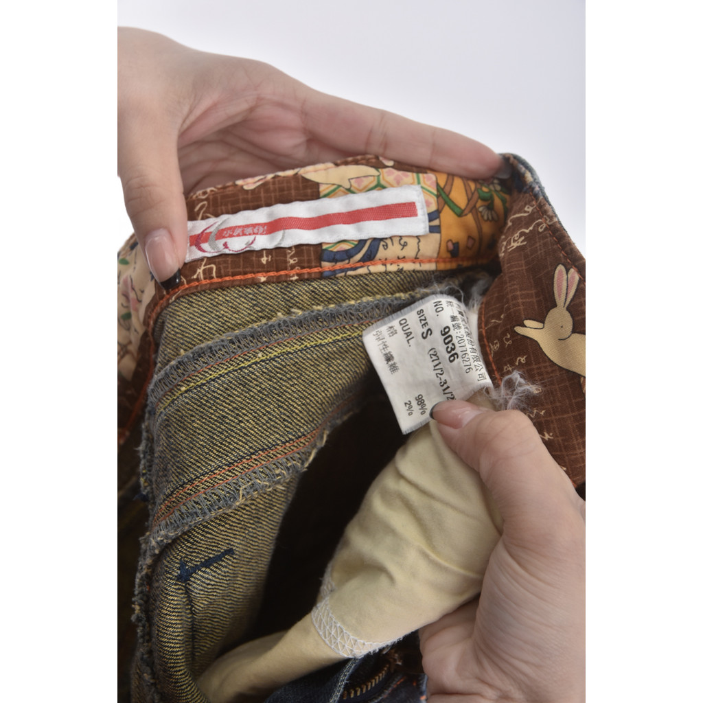 (M) bobson丹寧牛仔質感棉質藍色長褲二手衣, , large