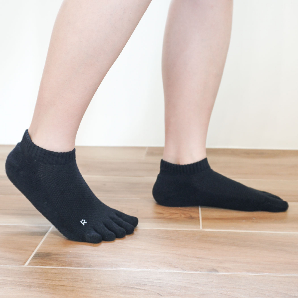 [Kaimei Cotton] 3 pairs set, gray MIT made in Taiwan, antibacterial and deodorizing towel-soled toe socks, one-piece molding, , large