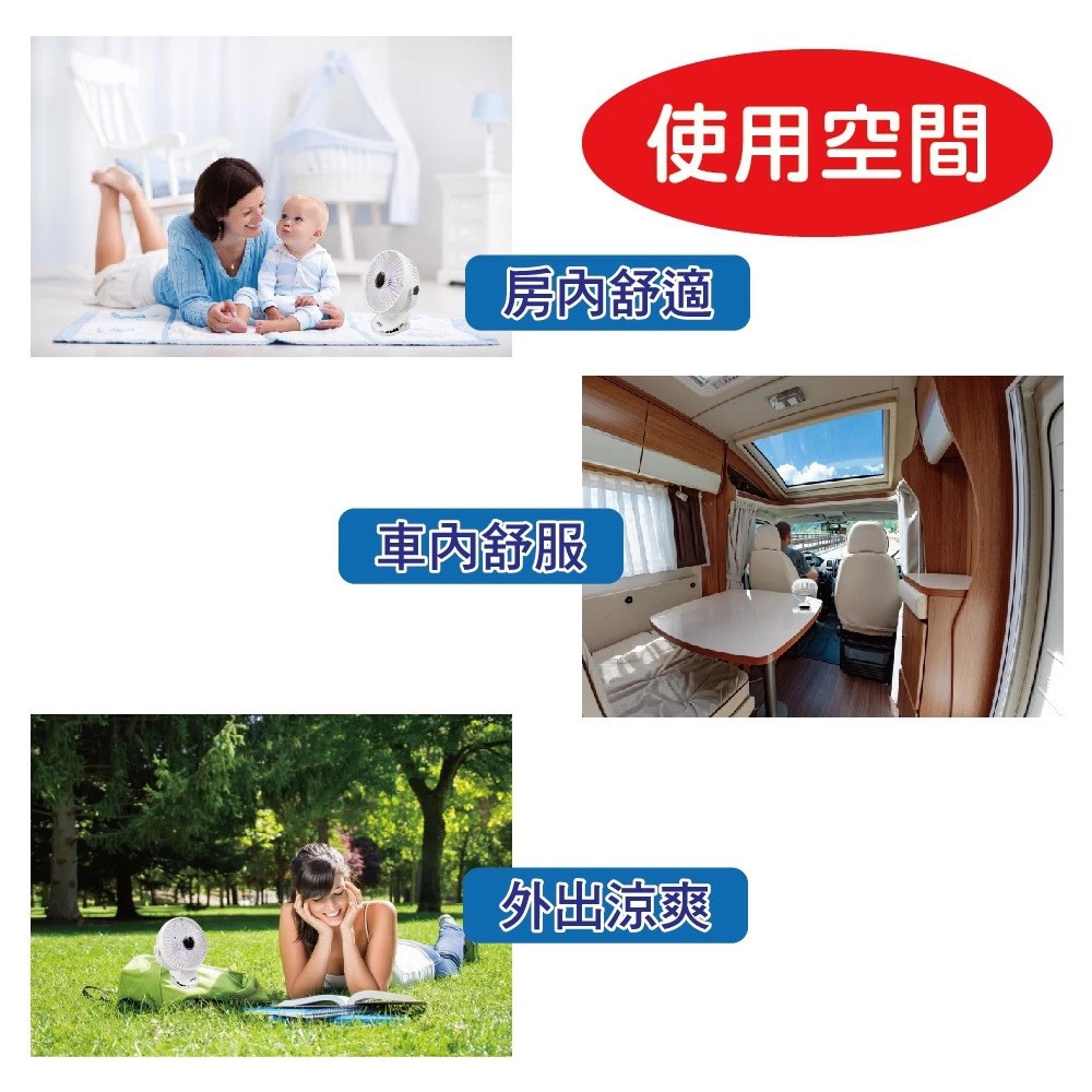 SUPAFINE 勳風 8吋 桌夾壁掛三用扇 USB 行動風扇 桌扇 HFB-S0007, , large
